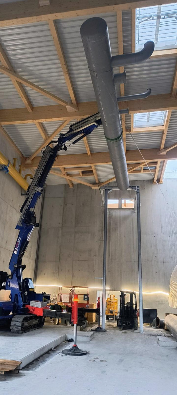 Fabrication et pose de tuyauterie acier dn150 a dn700 pour une chaufferie biomase avec 2 chaudières de secours